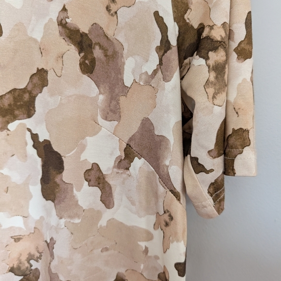 Yest Sand Giorgia Cream Tan Collared Button Down Shirt Dress Size Small 6 - Picture 3 of 14